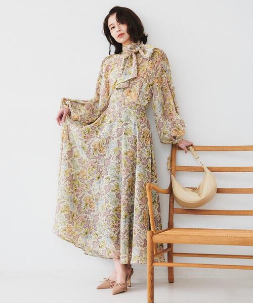 UNTITLED（アンタイトル）の「【セットアップ可能】オールドフラワー プリントスカート（スカート・レディース・グリーン系1/ベージュ系その他3・00/01/02/03/42/44/50/48/46/04）」の12枚目の写真