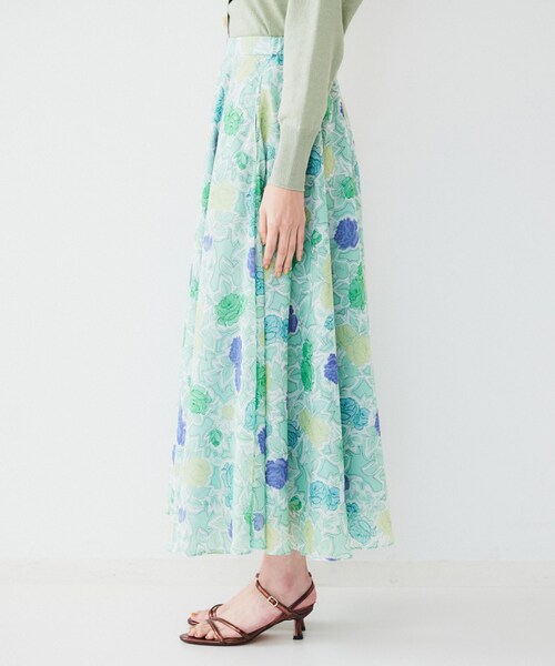 UNTITLED（アンタイトル）の「【セットアップ可能】オールドフラワー プリントスカート（スカート・レディース・グリーン系1/ベージュ系その他3・00/01/02/03/42/44/50/48/46/04）」の16枚目の写真