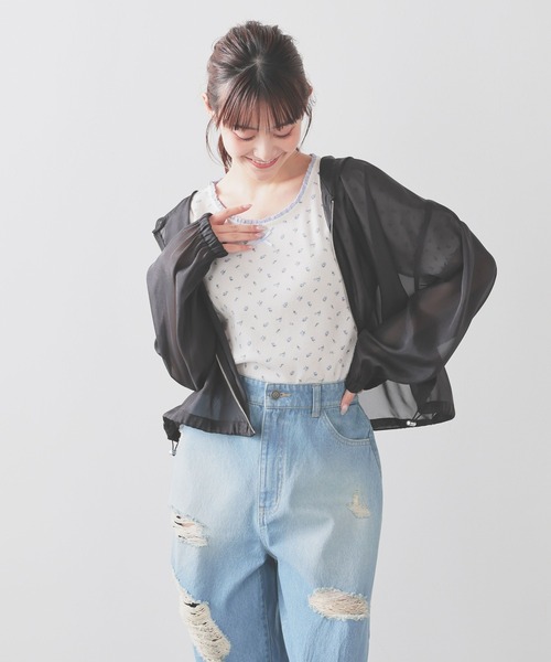 シアーフードブルゾン any FAM｜【WEB限定】シアーフードブルゾン | Rakuten Fashion