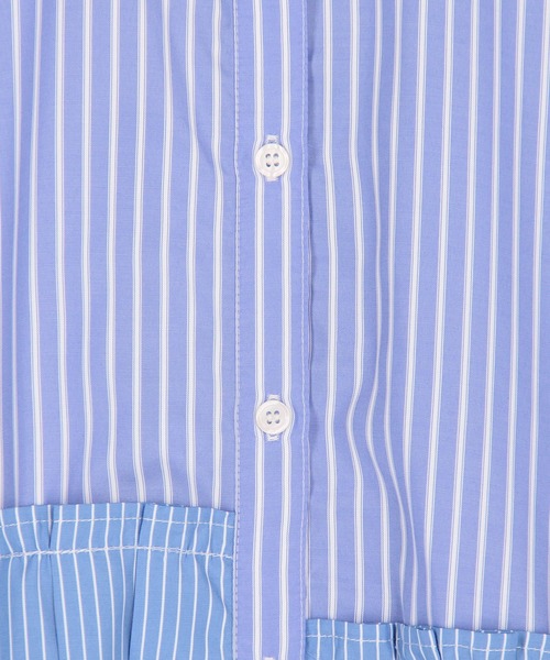 NICOLE white（ニコルホワイト）の「アシンメトリ―プリーツシャツ（シャツ/ブラウス・レディース・ブラック系/ブルー系/オフホワイト・FREE）」の18枚目の写真