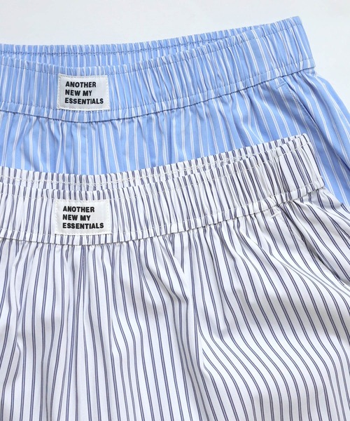 ANME(アンメ)の「【新色追加】ストライプイージーショートパンツ(その他パンツ・レディース・オフホワイト/サックスブルー/キナリ/ベージュ・M/L/XL)」の12枚目の写真