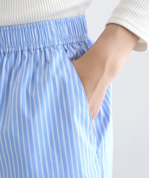 ANME(アンメ)の「【新色追加】ストライプイージーショートパンツ(その他パンツ・レディース・オフホワイト/サックスブルー/キナリ/ベージュ・M/L/XL)」の20枚目の写真