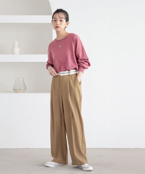 n'OrLABEL（ノアールレーベル）の「『マーベルトパンツ』（スラックス・レディース・ベージュ/チャコール・S～Ｍ/L～LL/3L）」の14枚目の写真