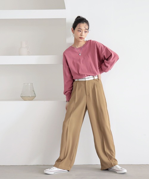 n'OrLABEL（ノアールレーベル）の「『マーベルトパンツ』（スラックス・レディース・ベージュ/チャコール・S～Ｍ/L～LL/3L）」の15枚目の写真