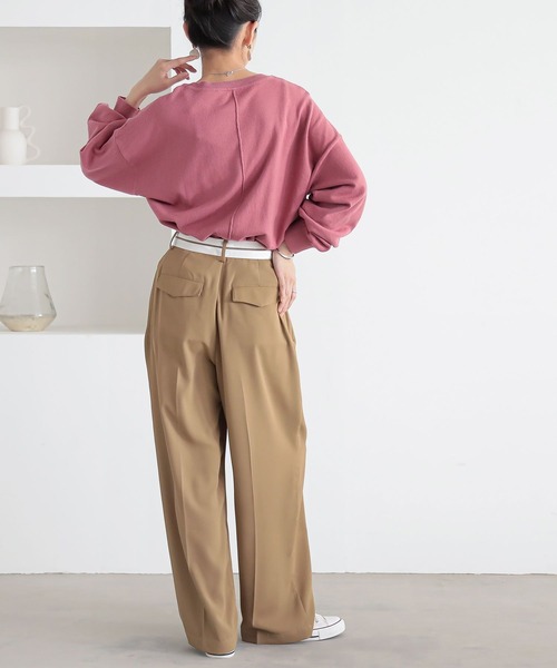 n'OrLABEL（ノアールレーベル）の「『マーベルトパンツ』（スラックス・レディース・ベージュ/チャコール・S～Ｍ/L～LL/3L）」の17枚目の写真