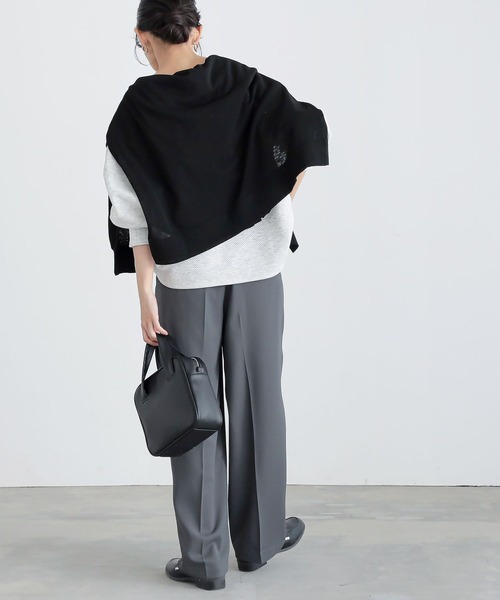 n'OrLABEL（ノアールレーベル）の「『マーベルトパンツ』（スラックス・レディース・ベージュ/チャコール・S～Ｍ/L～LL/3L）」の10枚目の写真