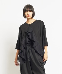 gomme | ファインスムース　Fプリーツカーディガン(スウェット)