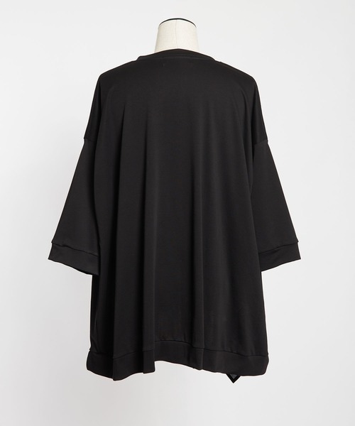 gomme（ゴム）の「ファインスムース　Fプリーツカーディガン（スウェット・レディース・ブラック・MEDIUM）」の9枚目の写真