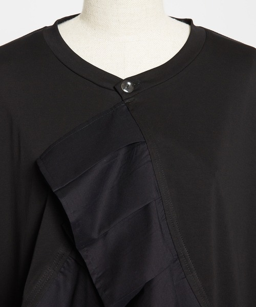 gomme（ゴム）の「ファインスムース　Fプリーツカーディガン（スウェット・レディース・ブラック・MEDIUM）」の10枚目の写真