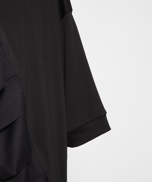 gomme（ゴム）の「ファインスムース　Fプリーツカーディガン（スウェット・レディース・ブラック・MEDIUM）」の13枚目の写真