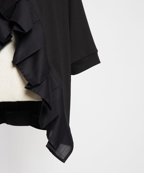 gomme（ゴム）の「ファインスムース　Fプリーツカーディガン（スウェット・レディース・ブラック・MEDIUM）」の14枚目の写真