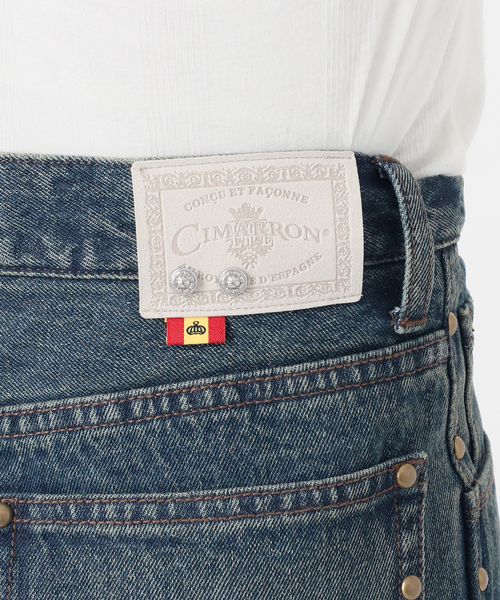 CIMARRON（シマロン）の「別注【Cimarron×Oriens】STUDS Denim：スタッズデニム（デニムパンツ・レディース・ベージュ/エメラルドブルー・26/25/24）」の11枚目の写真