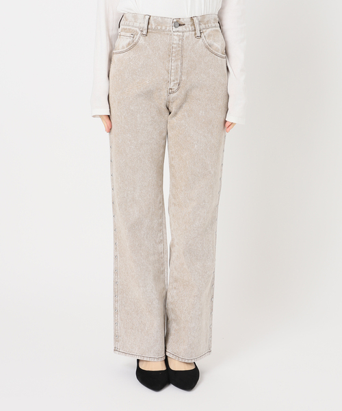 CIMARRON（シマロン）の「別注【Cimarron×Oriens】STUDS Denim：スタッズデニム（デニムパンツ・レディース・ベージュ/エメラルドブルー・26/25/24）」の21枚目の写真