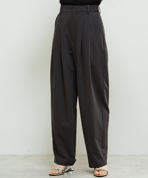 SOFFITTO（ソフィット）の「機能素材2タックストレッチセミワイドパンツ（その他パンツ・レディース・ライトカーキ/チャコールグレー・S/M）」の18枚目の写真