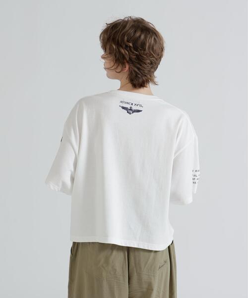 AVIREX(アヴィレックス)の「NAVAL POCKET SHORT T-SHIRT/ネイバルポケット ショートティーシャツ(Tシャツ/カットソー・レディース・ホワイト系2/オレンジ/ネイビー/ネイビー系1・F)」の21枚目の写真