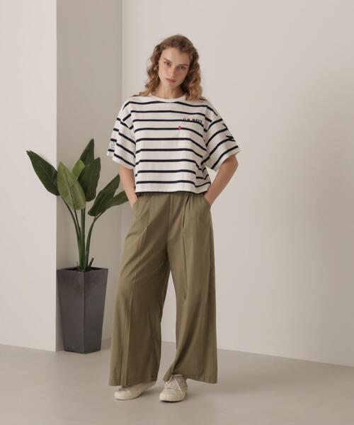 AVIREX(アヴィレックス)の「NAVAL POCKET SHORT T-SHIRT/ネイバルポケット ショートティーシャツ(Tシャツ/カットソー・レディース・ホワイト系2/オレンジ/ネイビー/ネイビー系1・F)」の13枚目の写真