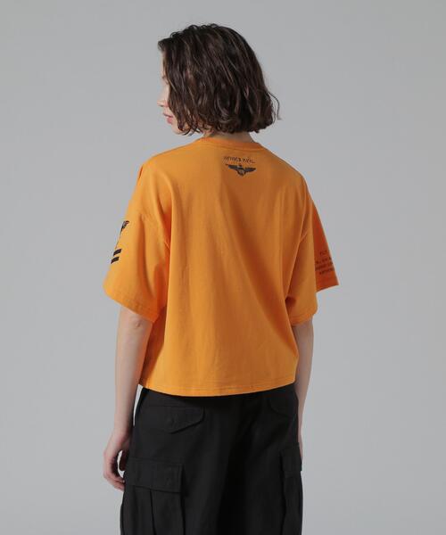 AVIREX(アヴィレックス)の「NAVAL POCKET SHORT T-SHIRT/ネイバルポケット ショートティーシャツ(Tシャツ/カットソー・レディース・ホワイト系2/オレンジ/ネイビー/ネイビー系1・F)」の15枚目の写真