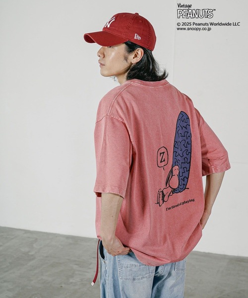 PEANUTS（ピーナッツ）の「【PEANUTS×BAYFLOW】ピーナッツアソートTEE（Tシャツ/カットソー・メンズ・ネイビー/ホワイト/レッド/グリーン/チャコールグレー・MEDIUM/LARGE）」の5枚目の写真