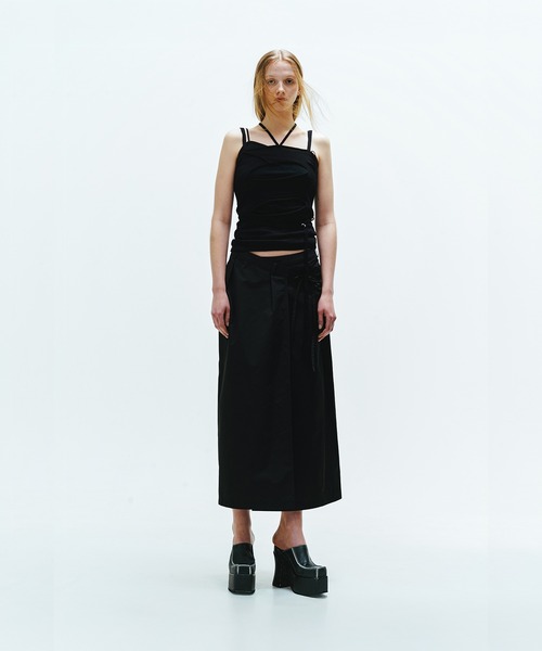 VIAVANDA（ヴィアヴァンダ）の「WRAP MAXI SKIRT（スカート・レディース・グレー/ブラック・FREE）」の8枚目の写真
