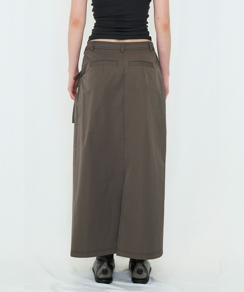 VIAVANDA（ヴィアヴァンダ）の「WRAP MAXI SKIRT（スカート・レディース・グレー/ブラック・FREE）」の13枚目の写真