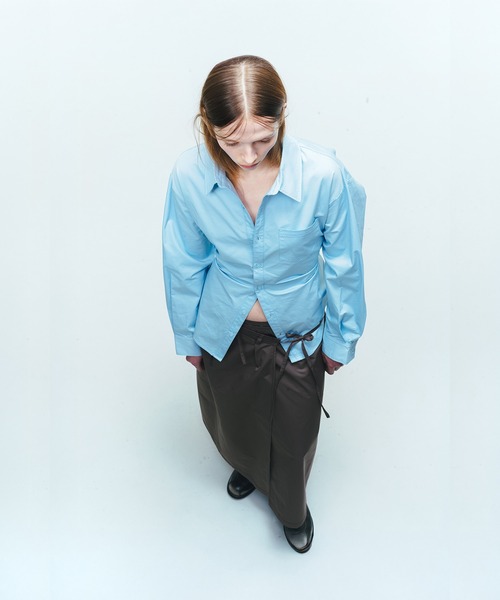 VIAVANDA（ヴィアヴァンダ）の「WRAP MAXI SKIRT（スカート・レディース・グレー/ブラック・FREE）」の14枚目の写真