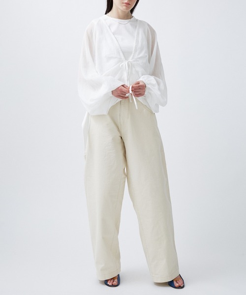 M TO R(ムウトアール)の「BALOON N/C SHIRTS BOLERO(シャツ/ブラウス・レディース・ホワイト/ブラック・38/40)」の8枚目の写真