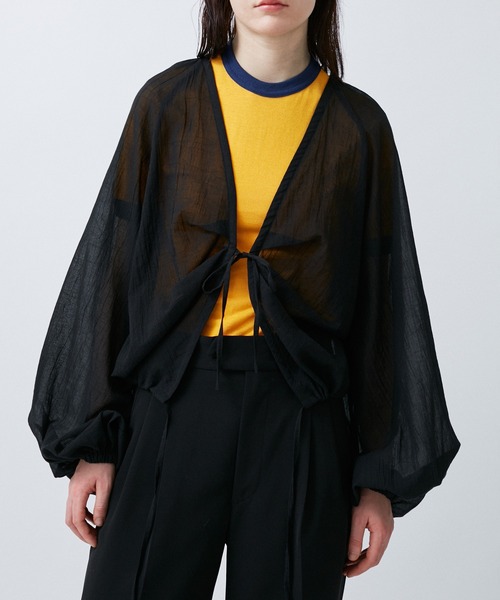 M TO R(ムウトアール)の「BALOON N/C SHIRTS BOLERO(シャツ/ブラウス・レディース・ホワイト/ブラック・38/40)」の18枚目の写真