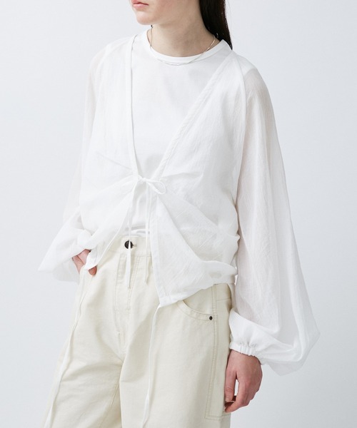 M TO R(ムウトアール)の「BALOON N/C SHIRTS BOLERO(シャツ/ブラウス・レディース・ホワイト/ブラック・38/40)」の11枚目の写真