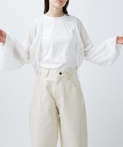 M TO R(ムウトアール)の「BALOON N/C SHIRTS BOLERO(シャツ/ブラウス・レディース・ホワイト/ブラック・38/40)」の15枚目の写真