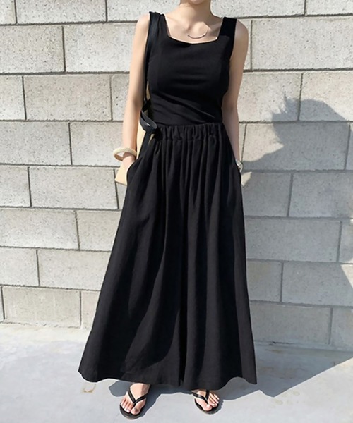 blackdia ocean（ブラックダイヤオーシャン）の「blackdia ocean リラクシーガウチョパンツ（その他パンツ・レディース・ブラック/ライトグレー/ライトブルー/ベージュ/ライトグリーン・FREE）」の9枚目の写真
