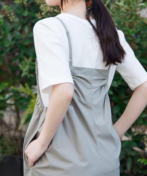 FORK&SPOON（フォークアンドスプーン）の「FORK&SPOON　ワッフルジャガードTシャツ（Tシャツ/カットソー・レディース・ブルー系その他/オフホワイト/ブラック系その他/ブラウン系その他・1）」の6枚目の写真