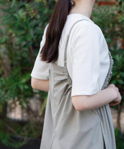 FORK&SPOON（フォークアンドスプーン）の「FORK&SPOON　ワッフルジャガードTシャツ（Tシャツ/カットソー・レディース・ブルー系その他/オフホワイト/ブラック系その他/ブラウン系その他・1）」の7枚目の写真