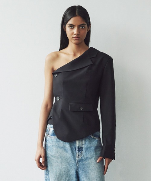 【 SORIN 】 One Shoulder Tailored Jacket セール】One Shoulder Tailored Jacket（テーラードジャケット