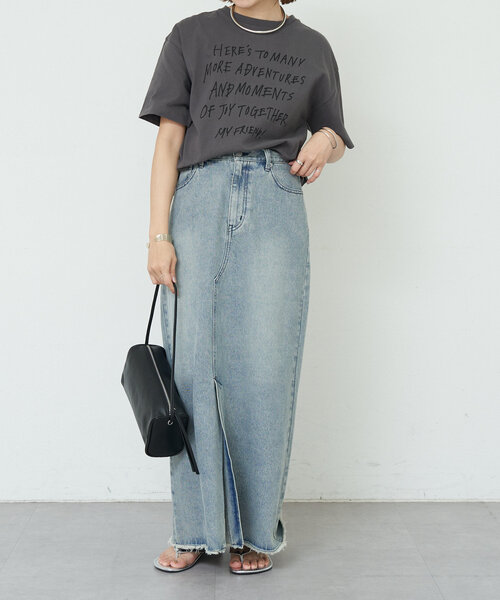 SHENERY（シーナリー）の「《大人のカジュアルコーデ》デニムロングスカート（スカート・レディース・ブラック/ブルー・36/38）」の22枚目の写真