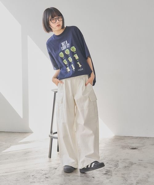 PBLIM（ページボーイリム）の「《UNISEX》ピグメントカーゴパンツ（カーゴパンツ・レディース・オフホワイト/ブラック/ブラウン・MEDIUM/LARGE）」の4枚目の写真