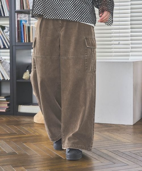 PBLIM（ページボーイリム）の「《UNISEX》ピグメントカーゴパンツ（カーゴパンツ・レディース・オフホワイト/ブラック/ブラウン・MEDIUM/LARGE）」の22枚目の写真