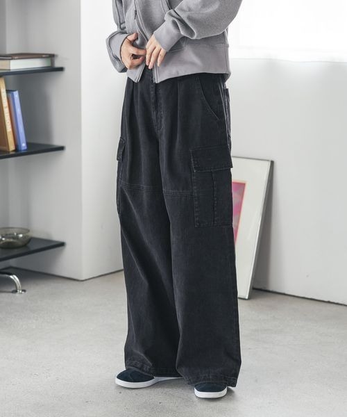 PBLIM（ページボーイリム）の「《UNISEX》ピグメントカーゴパンツ（カーゴパンツ・レディース・オフホワイト/ブラック/ブラウン・MEDIUM/LARGE）」の14枚目の写真