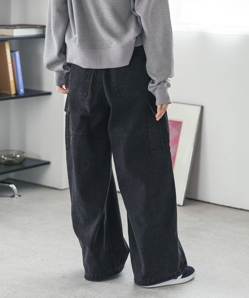 PBLIM（ページボーイリム）の「《UNISEX》ピグメントカーゴパンツ（カーゴパンツ・レディース・オフホワイト/ブラック/ブラウン・MEDIUM/LARGE）」の15枚目の写真