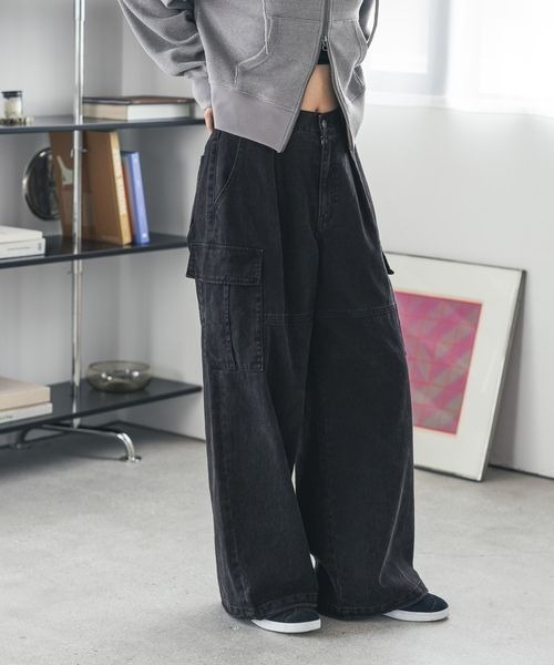 PBLIM（ページボーイリム）の「《UNISEX》ピグメントカーゴパンツ（カーゴパンツ・レディース・オフホワイト/ブラック/ブラウン・MEDIUM/LARGE）」の16枚目の写真