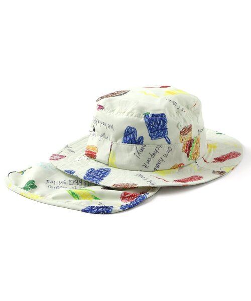 BIT'Z(ビッツ)の「みんなでBBQしたよ柄日よけハット(ハット・キッズ・ライム/キナリ・50/48/54/52)」の9枚目の写真