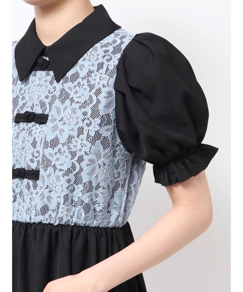 jouetie(ジュエティ)の「レースドッキングチャイナワンピース(ワンピース・レディース・アイボリー/ブラック/ピンク・MEDIUM)」の19枚目の写真