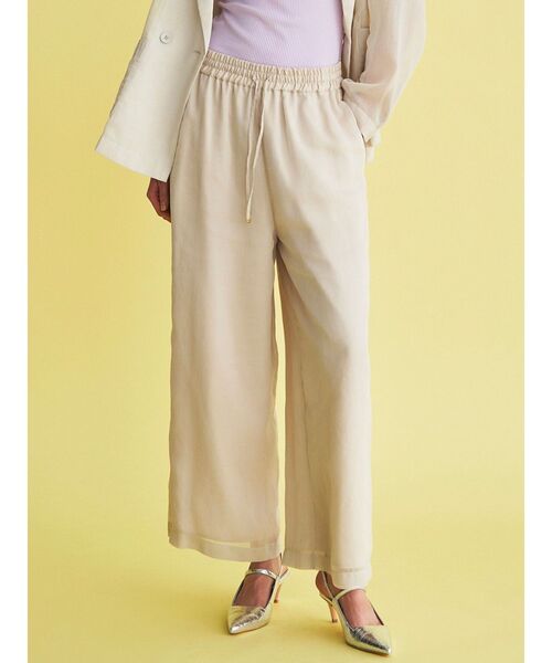 ELENDEEK（エレンディーク）の「シアーリラックスパンツ（その他パンツ・レディース・アイボリー/ミント/ブラウン・01/02）」の2枚目の写真