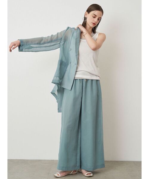 ELENDEEK（エレンディーク）の「シアーリラックスパンツ（その他パンツ・レディース・アイボリー/ミント/ブラウン・01/02）」の15枚目の写真