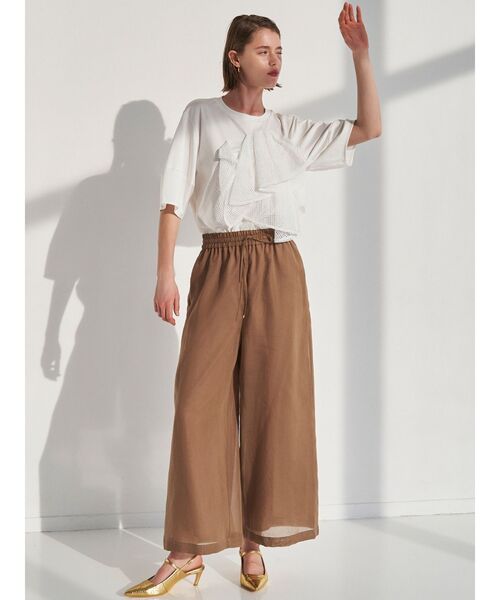 ELENDEEK（エレンディーク）の「シアーリラックスパンツ（その他パンツ・レディース・アイボリー/ミント/ブラウン・01/02）」の18枚目の写真