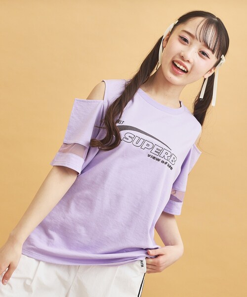 チャコット チュールアクセントコンパクトTシャツM　ピンク チャコット チュールアクセントコンパクトTシャツM ピンク