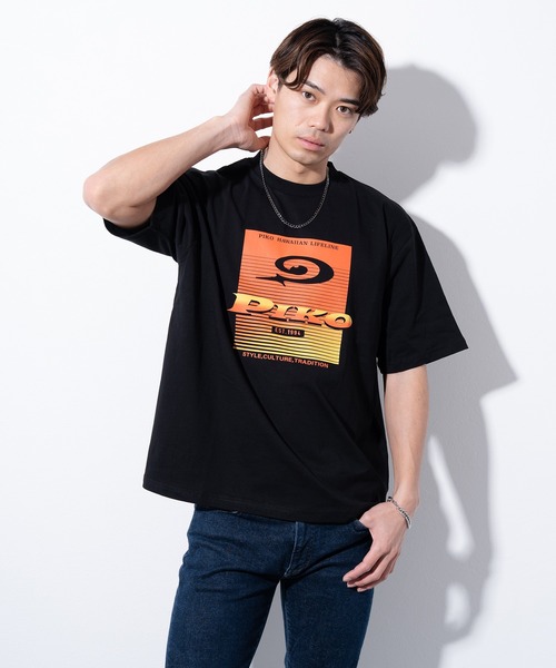 値下げしました新品未使用 PICONE イラストプリント 半袖Tシャツ 40 セール】半袖イラストプリントTシャツ（Tシャツ/カットソー