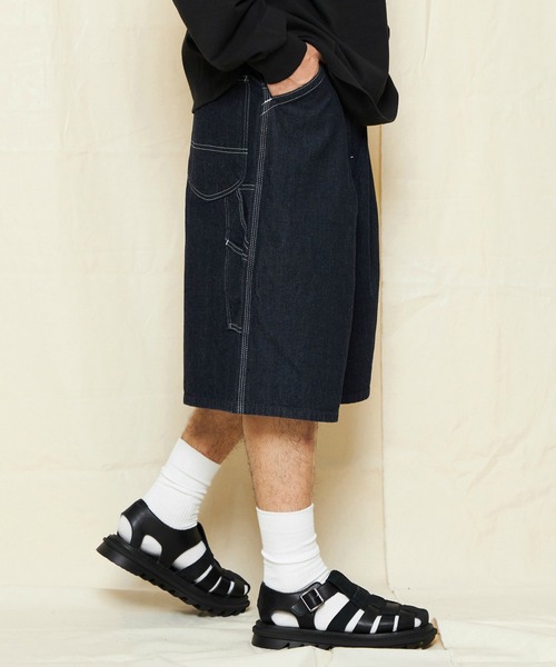 Lee DUNGAREES ハーフパンツ　バギーショーツ　ペインター　デニム EDWIN ONLINE MALL｜Lee DUNGAREESバギーペインターデニム