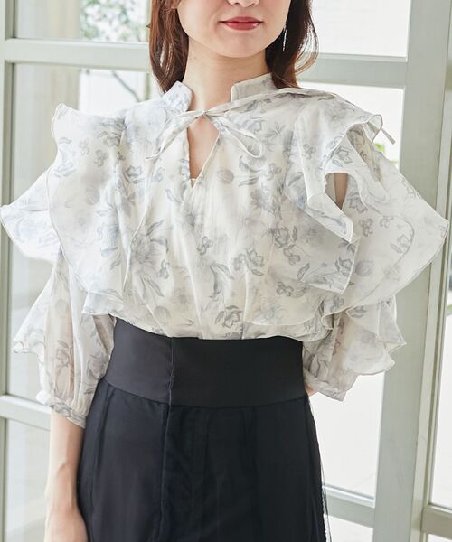 セール】エアリーフリルブラウス（シャツ/ブラウス）｜MAJESTIC