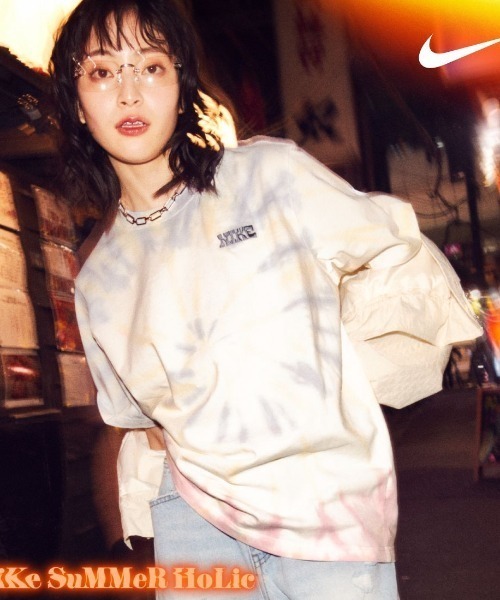 NIKE（ナイキ）の「ナイキ NIKE ナイキ  NSW S/S Tシャツ GCEL（Tシャツ/カットソー・レディース・ラベンダー/ホワイト・S/M/L/XL）」の2枚目の写真