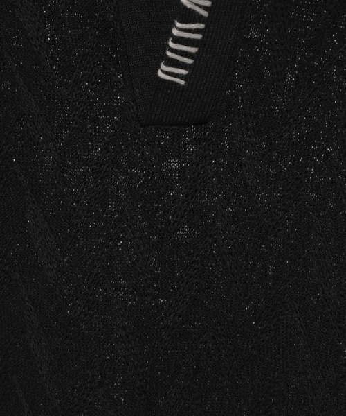 HARE（ハレ）の「ルーズニットポロ(HARE)（ポロシャツ・メンズ・グリーン/グレー/ブラック/ブラウン/ブルー・FREE）」の8枚目の写真